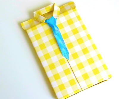 Suit and Tie Father's Day Gift Wrap
