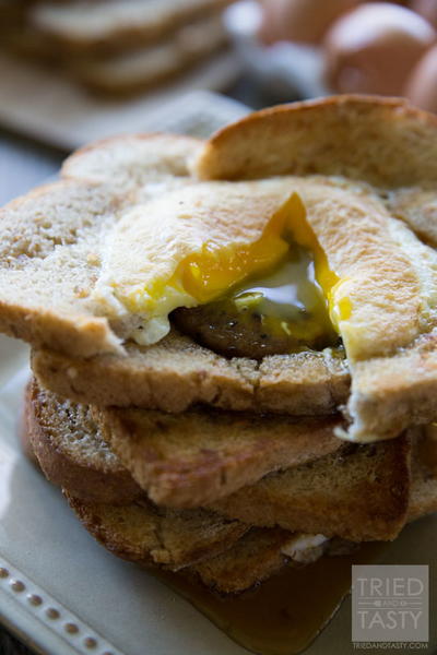 Sausage in a Hole Toast Sausage in a Hole Toast