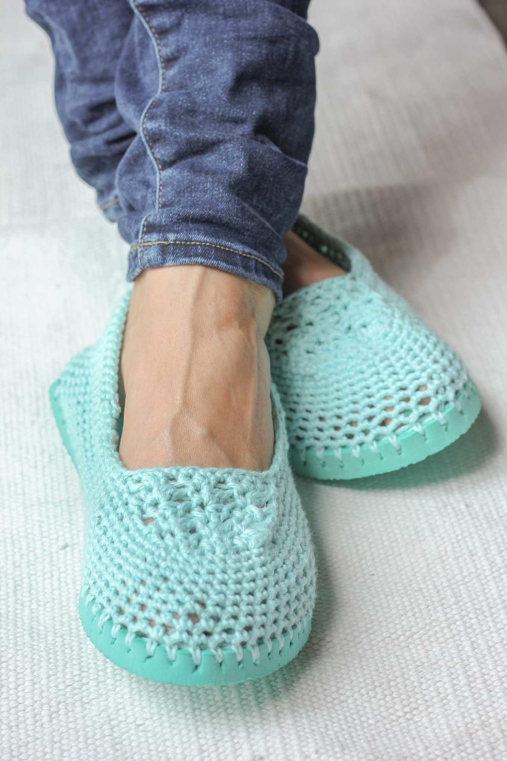 crochet boots from flip flops