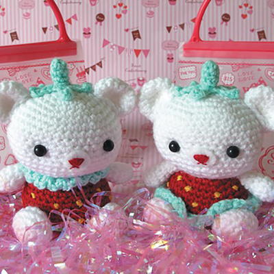 Strawberry Crochet Amigurumi Bears