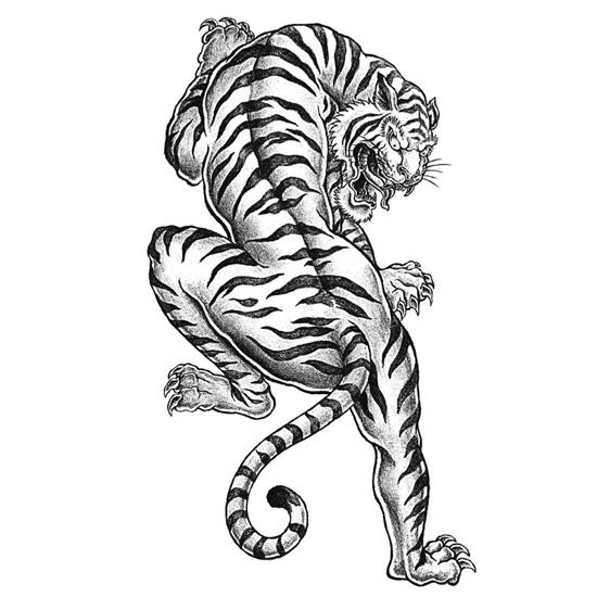 Tiger Tattoo Coloring Page FaveCraftscom