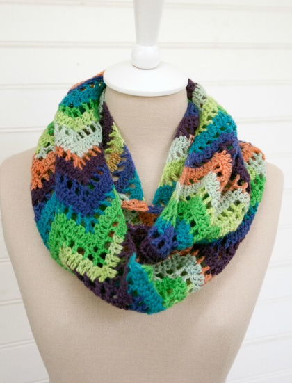 Chevron Lace Crochet Infinity Scarf Chevron Lace Crochet Infinity Scarf
