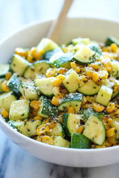 10-Minute Parmesan Zucchini and Corn