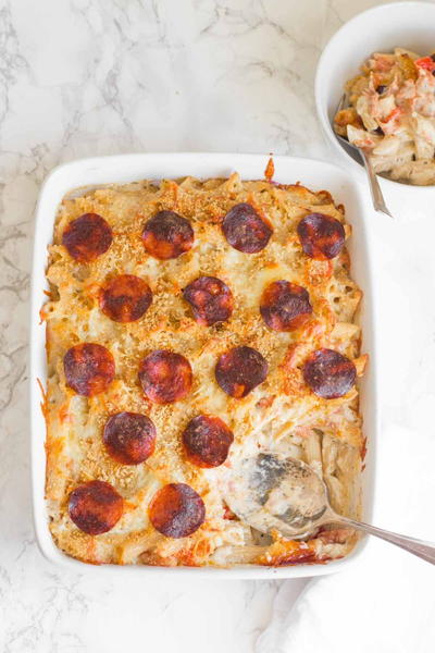 Pepperoni Pizza Mac and Cheese Pepperoni Pizza Mac and Cheese