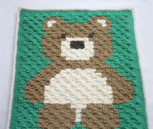Cuddly Teddy Bear Crochet Baby Blanket Pattern