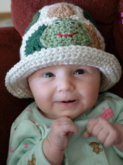Easy Turtle Crochet Baby Hat