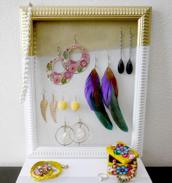 Framed Earring Organizer Framed Earring Organizer