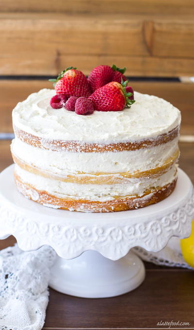 Berry Vanilla Naked Cake with Lemon Whipped Cream Berry Vanilla Naked Cake with Lemon Whipped Cream