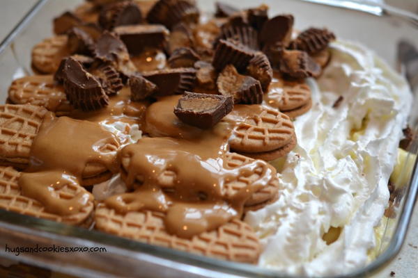 Nutter Butter Peanut Butter Cookie Lasagna