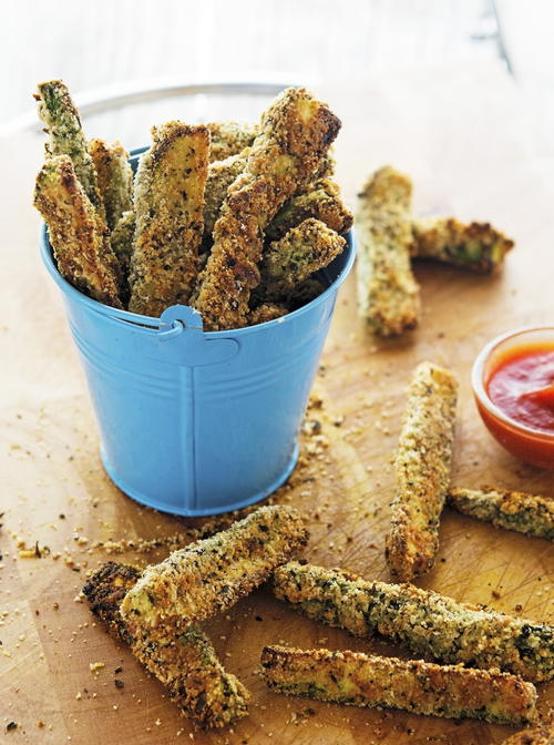Parmesan-Crusted Baked Zucchini Fries Parmesan-Crusted Baked Zucchini Fries