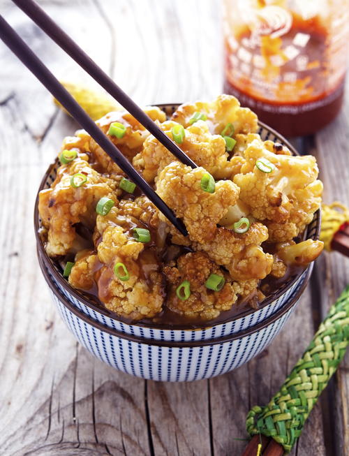 Spicy Honey-Garlic Roasted Cauliflower Spicy Honey-Garlic Roasted Cauliflower