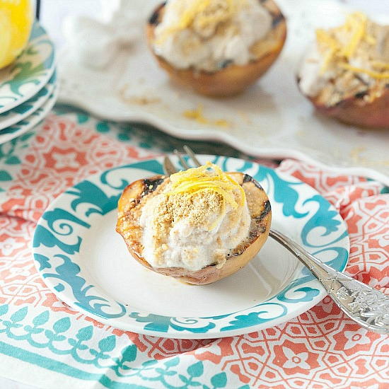 Grilled Peach Cheesecake Grilled Peach Cheesecake