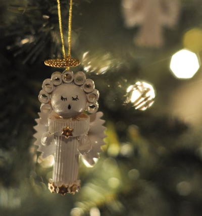 Pasta Angel Homemade Christmas Ornament