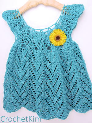Tulip Chevrons Crochet Baby Dress