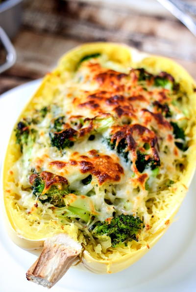 Broccoli Cheese Stuffed Spaghetti Squash Broccoli Cheese Stuffed Spaghetti Squash