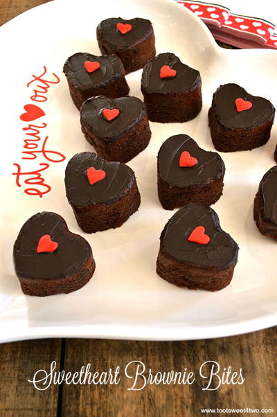 Sweetheart Brownie Bites Sweetheart Brownie Bites