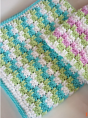 Leaping Striped Blocks Crochet Afghan Leaping Striped Blocks Crochet Afghan