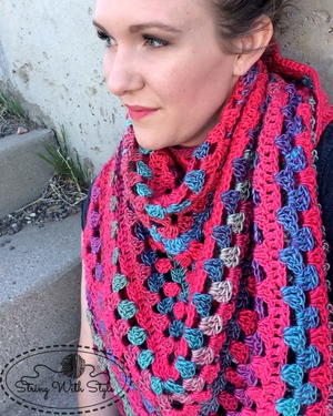 Granny Stitch Triangle Crochet Scarf Pattern