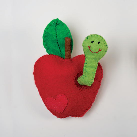 Felt Apple and Worm Felt Apple and Worm
