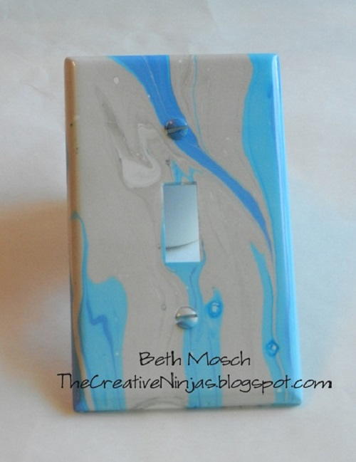 Color Swirled Switch Plate Cover Color Swirled Switch Plate Cover