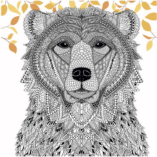 Woodland Bear Coloring Page Favecrafts Com