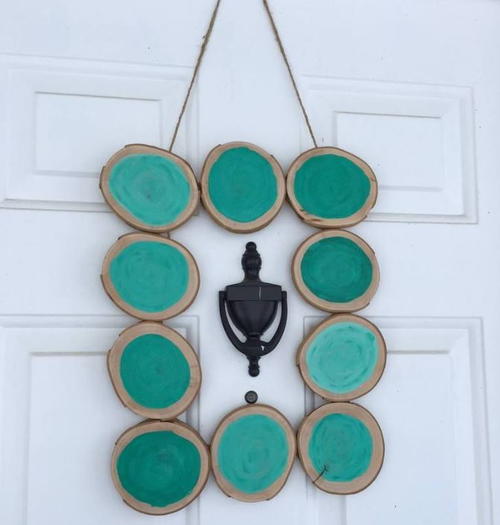 Watercolor Wood Slice DIY Wreath Watercolor Wood Slice DIY Wreath