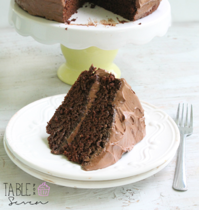 Chocolate Mayonnaise Cake with Chocolate Buttercream Frosting