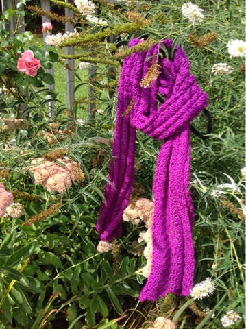 Lacy Magenta Ripple Scarf Lacy Magenta Ripple Scarf