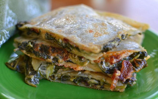 Bacon Spinach Dip Quesadilla Bacon Spinach Dip Quesadilla
