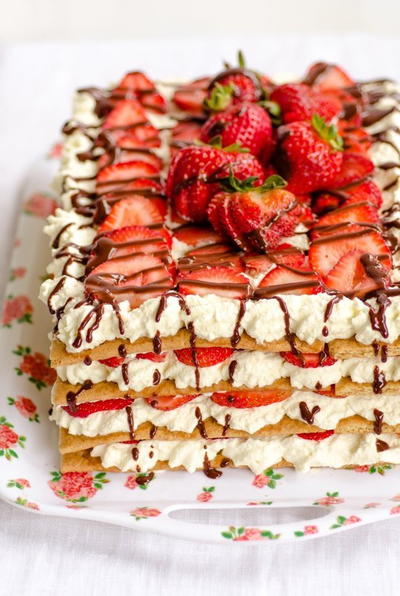No-Bake Strawberry Icebox Cake No-Bake Strawberry Icebox Cake