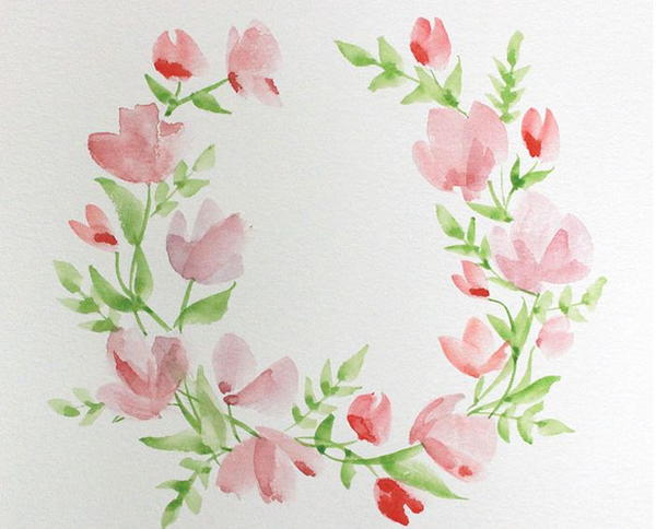 Floral Wreath Watercolor Tutorial Floral Wreath Watercolor Tutorial