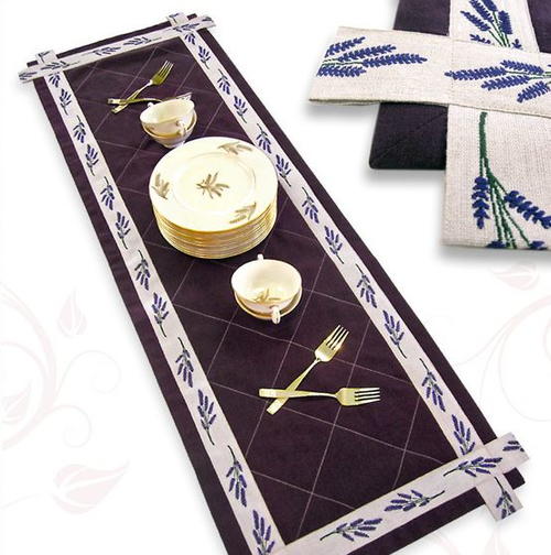 Elegant French Lilacs Table Runner Elegant French Lilacs Table Runner
