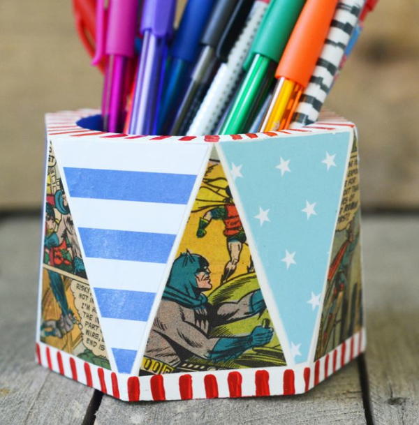 Vintage Comic Book DIY Pencil Holder Vintage Comic Book DIY Pencil Holder
