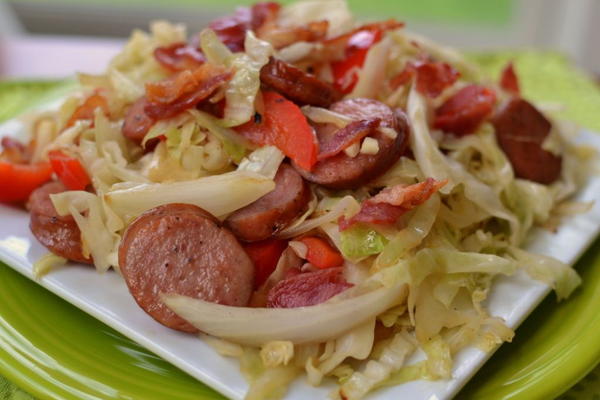 Cabbage Bacon Sausage Stir Fry Cabbage Bacon Sausage Stir Fry