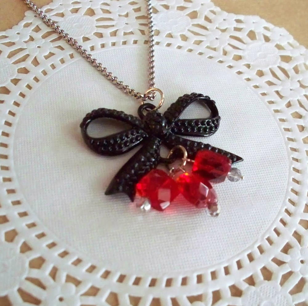 etsy bow necklace