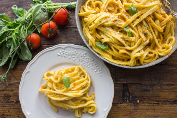 Creamy Tomato Pesto Fettuccine Creamy Tomato Pesto Fettuccine