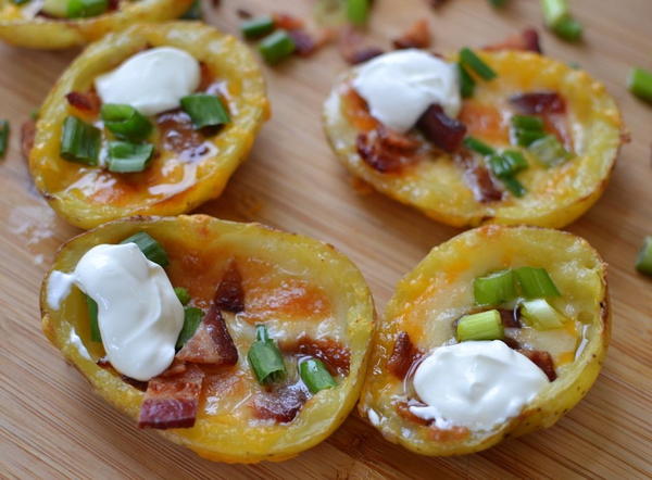 Triple Cheese Bacon Potato Skins Triple Cheese & Bacon Potato Skins