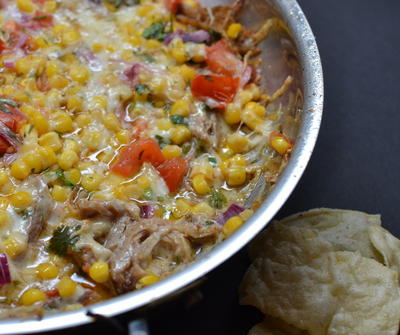 Pulled Pork Queso Fundido