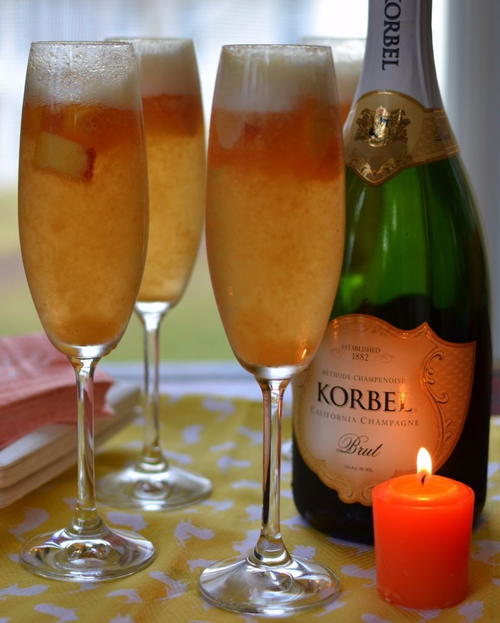 Peach Sorbet Bellini Peach Sorbet Bellini