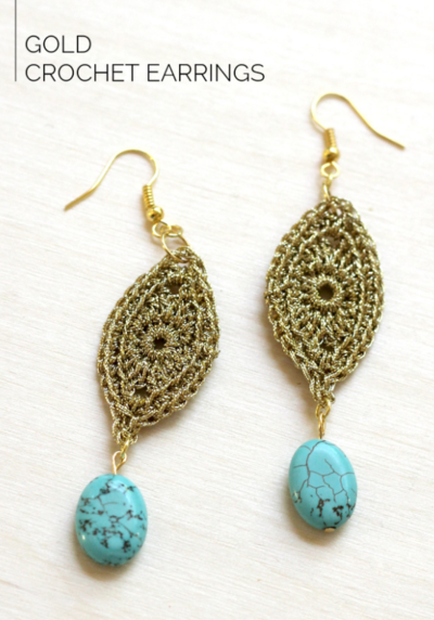 Golden Dazzle Crochet Earrings Golden Dazzle Crochet Earrings