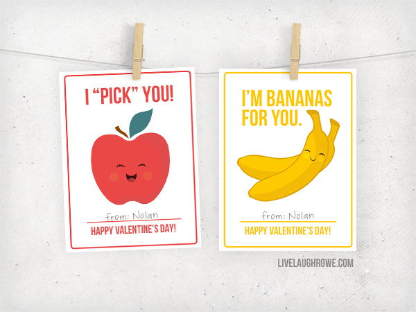 Fruity Puns Valentine Printables Fruity Puns Valentine Printables