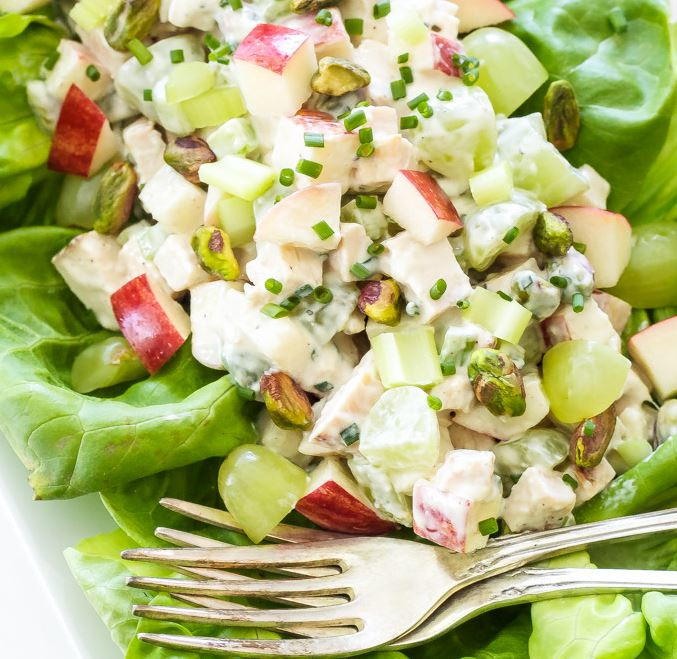 Grilled Chicken Waldorf Salad | FaveHealthyRecipes.com