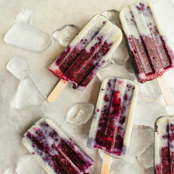 Homemade Blackberry Cream Popsicles Homemade Blackberry & Cream Popsicles