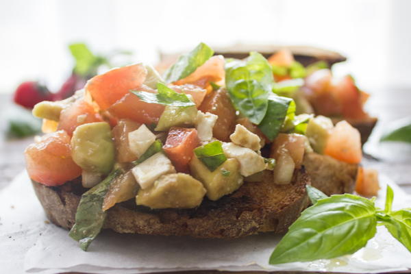 Easy Tomato Avocado Feta Bruschetta Easy Tomato Avocado Feta Bruschetta