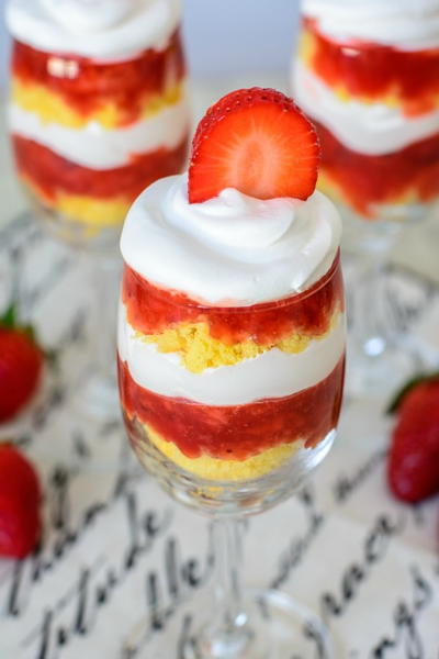 Strawberry Shortcake Trifles