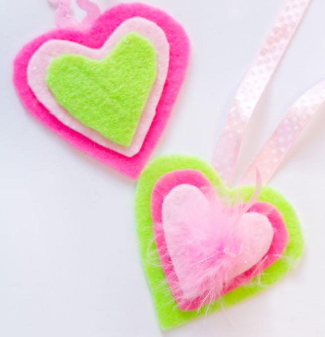Felt Heart Necklace Craft Felt Heart Necklace Craft