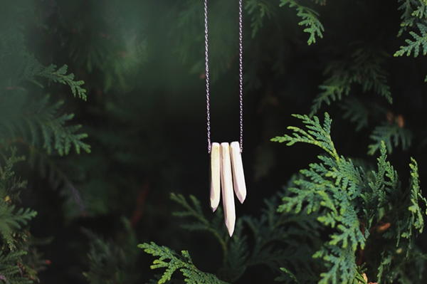 Wooden Crystal Spike DIY Necklace Wooden Crystal Spike DIY Necklace
