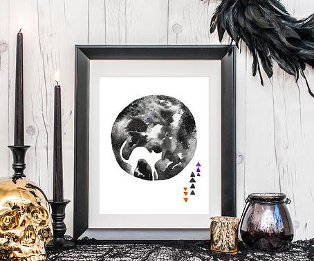 Eerie Halloween DIY Watercolor Eerie Halloween DIY Watercolor