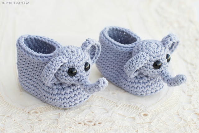 Elephant Booties Crochet Pattern Elephant Booties Crochet Pattern
