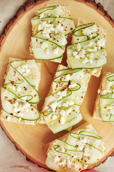 Hummus Cucumber Toast Hummus & Cucumber Toast